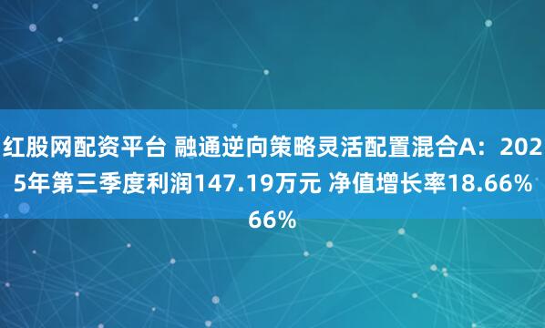 红股网配资平台 融通逆向策略灵活配置混合A:2025年第三季度利润147.19万元 净值增长率18.66%