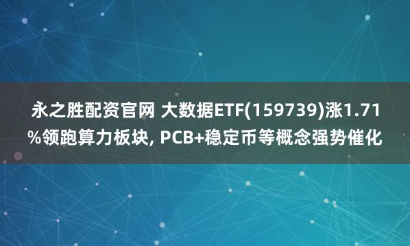 永之胜配资官网 大数据ETF(159739)涨1.71%领跑算力板块, PCB+稳定币等概念强势催化